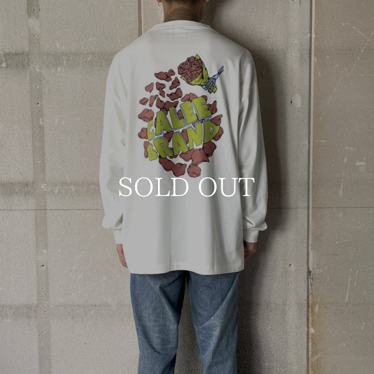 画像6: CALEE  CLB DROP SHOULDER L/S TEE (BLACK) (6)