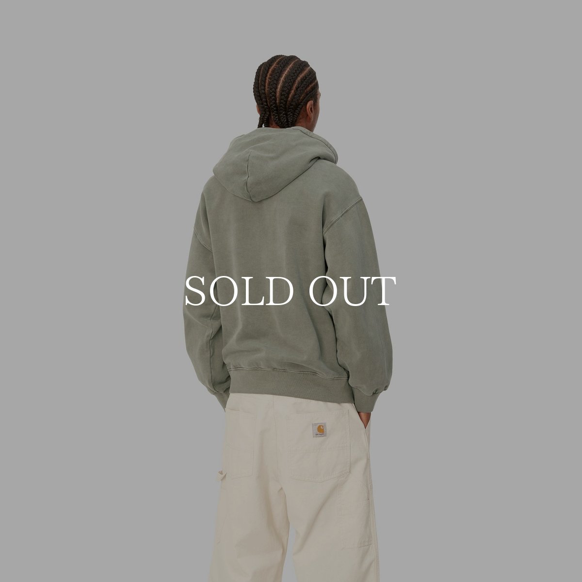 画像4: CARHARTT WIP  HOODED VISTA SWEATSHIRT (Smoke Green garment dyed) (4)