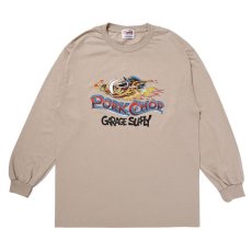 画像1: PORKCHOP GARAGE SUPPLY  WILD PORK L/S TEE (SAND) (1)