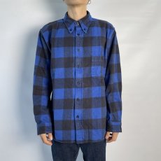 画像2: nonnative  DWELLER B.D. SHIRT COTTON FLANNEL BLOCK CHECK (BLUE/BLACK) (2)