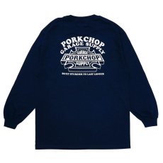 画像2: PORKCHOP GARAGE SUPPLY  WILD PORK L/S TEE (NAVY) (2)