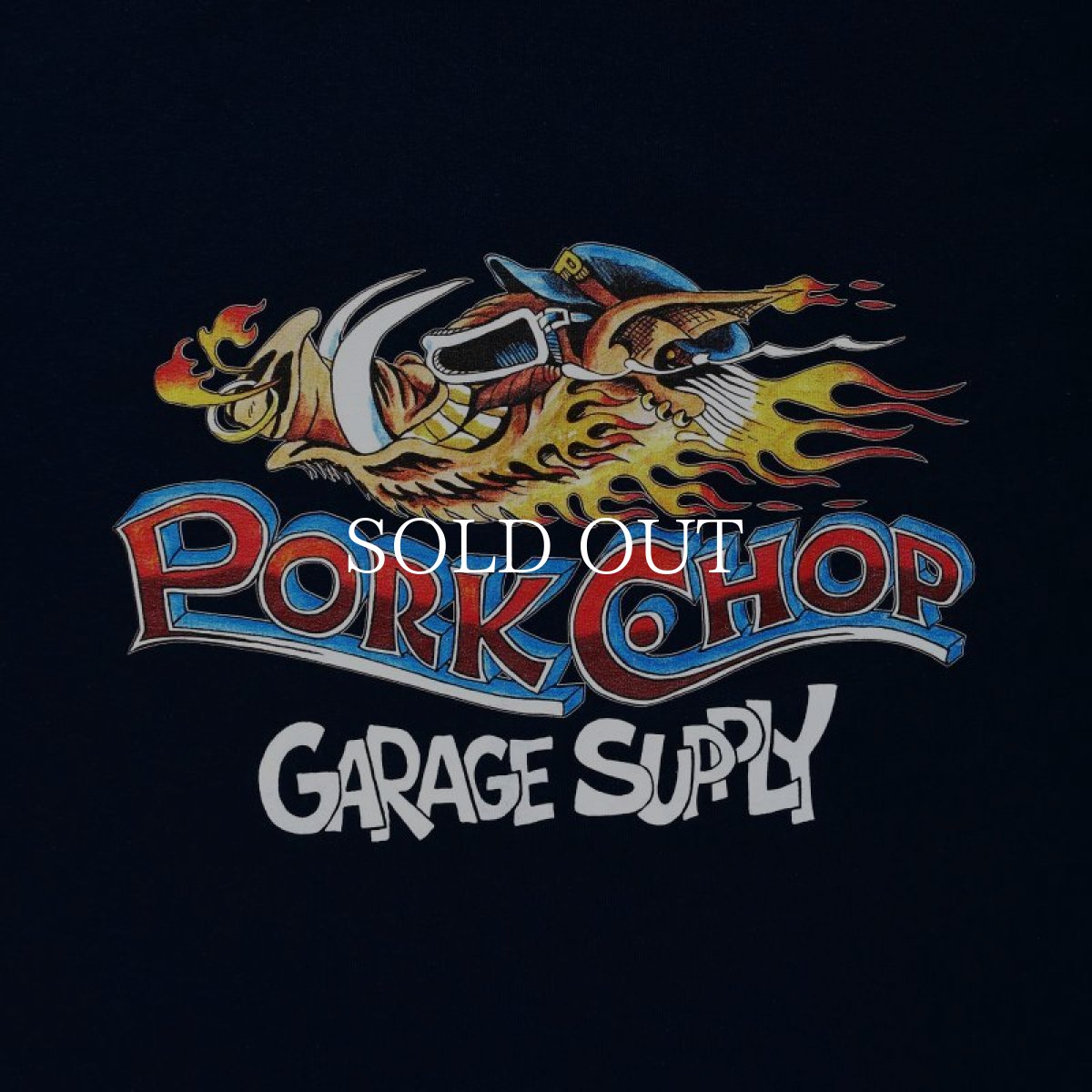 画像3: PORKCHOP GARAGE SUPPLY  WILD PORK L/S TEE (NAVY) (3)