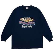 画像1: PORKCHOP GARAGE SUPPLY  WILD PORK L/S TEE (NAVY) (1)