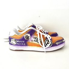 画像3: KIDILL  CUSTOMISED SNEAKERS COLLAB WITH DC SHOES HANDMADE PUNK CUSTOM LIMITED EDITION 50 (PURPLE × ORANGE) (3)