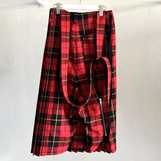 画像5: KIDILL  FOLD PLEATS PANTS BRITISH TARTAN (RED TARTAN) (5)