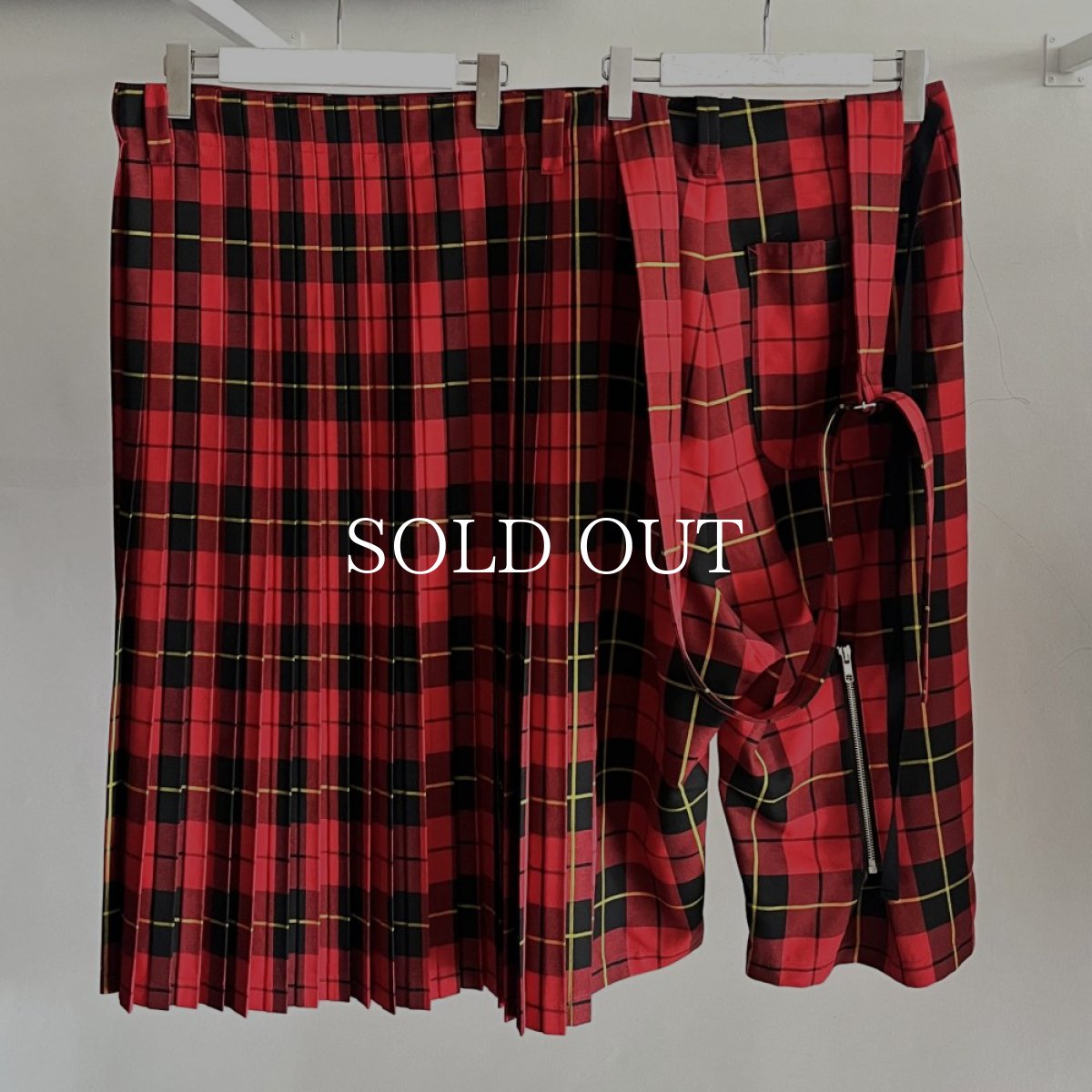 画像6: KIDILL  FOLD PLEATS PANTS BRITISH TARTAN (RED TARTAN) (6)