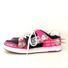 画像2: KIDILL  CUSTOMISED SNEAKERS COLLAB WITH DC SHOES HANDMADE PUNK CUSTOM LIMITED EDITION 50 (PINK × BLACK) (2)