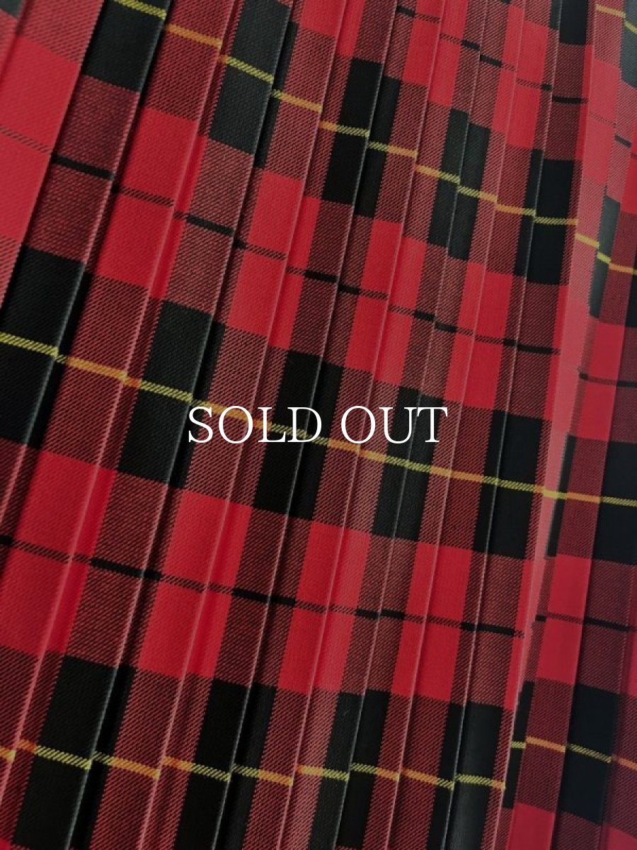画像8: KIDILL  FOLD PLEATS PANTS BRITISH TARTAN (RED TARTAN) (8)