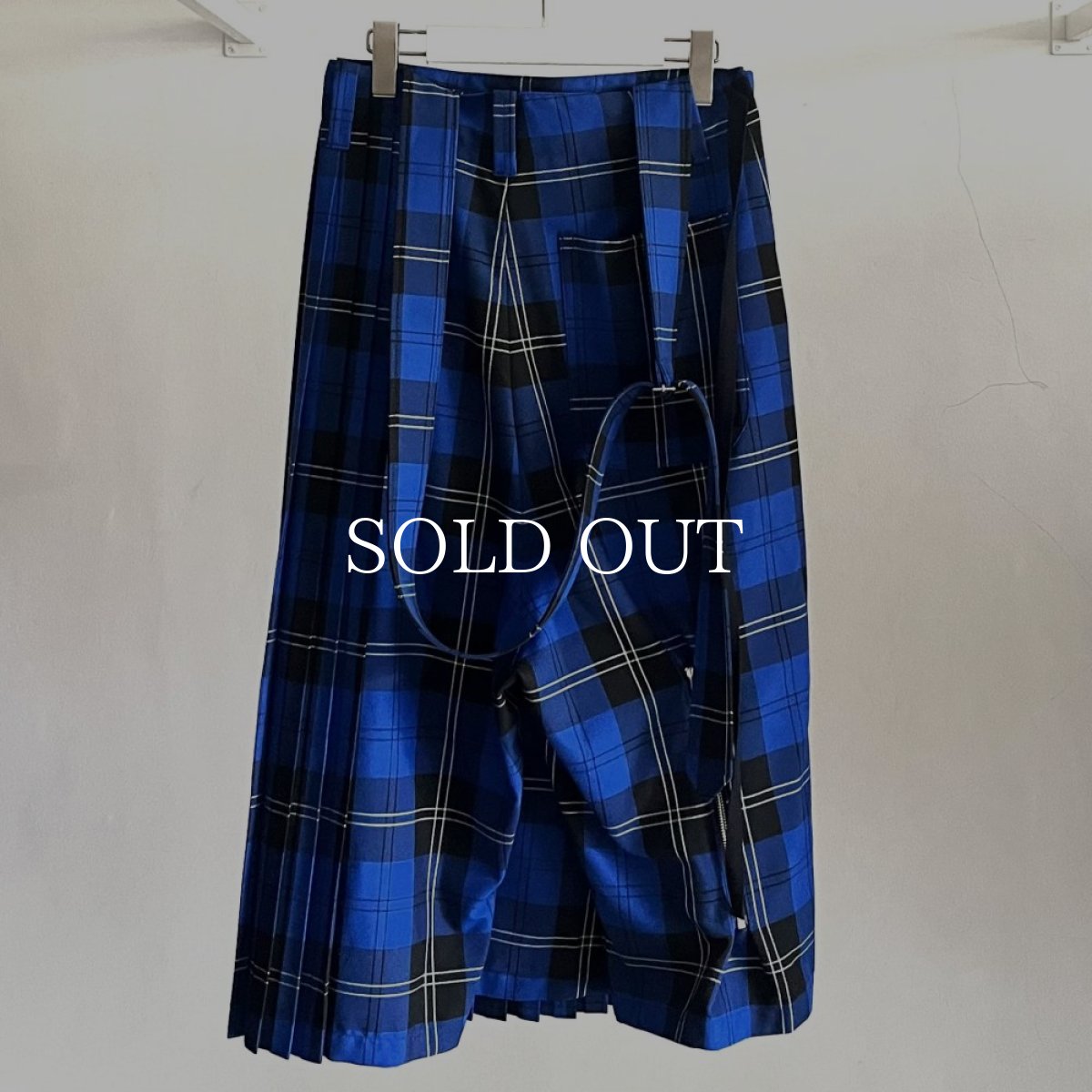 画像5: KIDILL  FOLD PLEATS PANTS BRITISH TARTAN (BLUE TARTAN) (5)
