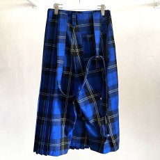 画像5: KIDILL  FOLD PLEATS PANTS BRITISH TARTAN (BLUE TARTAN) (5)