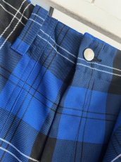 画像6: KIDILL  FOLD PLEATS PANTS BRITISH TARTAN (BLUE TARTAN) (6)