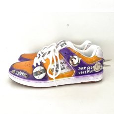 画像2: KIDILL  CUSTOMISED SNEAKERS COLLAB WITH DC SHOES HANDMADE PUNK CUSTOM LIMITED EDITION 50 (PURPLE × ORANGE) (2)