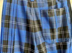 画像8: KIDILL  FOLD PLEATS PANTS BRITISH TARTAN (BLUE TARTAN) (8)