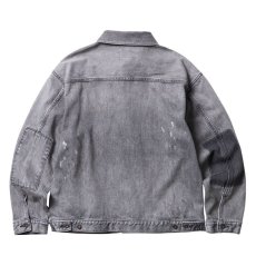 画像2: Liberaiders  BLEACHED DENIM JACKET (GRAY) (2)