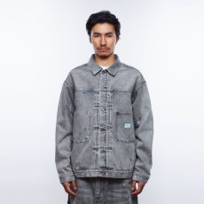 画像11: Liberaiders  BLEACHED DENIM JACKET (GRAY) (11)