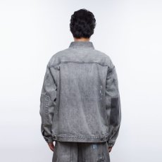 画像13: Liberaiders  BLEACHED DENIM JACKET (GRAY) (13)