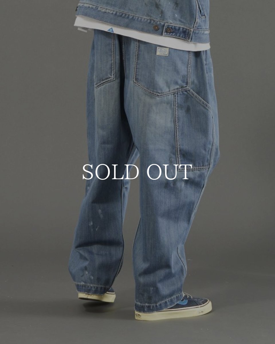 画像16: Liberaiders  DENIM PAINTER SARROUEL PANTS (INDIGO) (16)