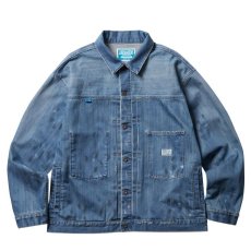 画像1: Liberaiders  BLEACHED DENIM JACKET (INDIGO) (1)