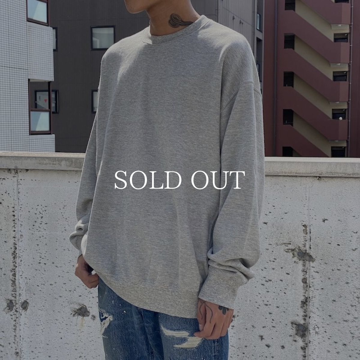 画像2: MINEDENIM  Basic Crewneck Sweat SH (BLK) (2)