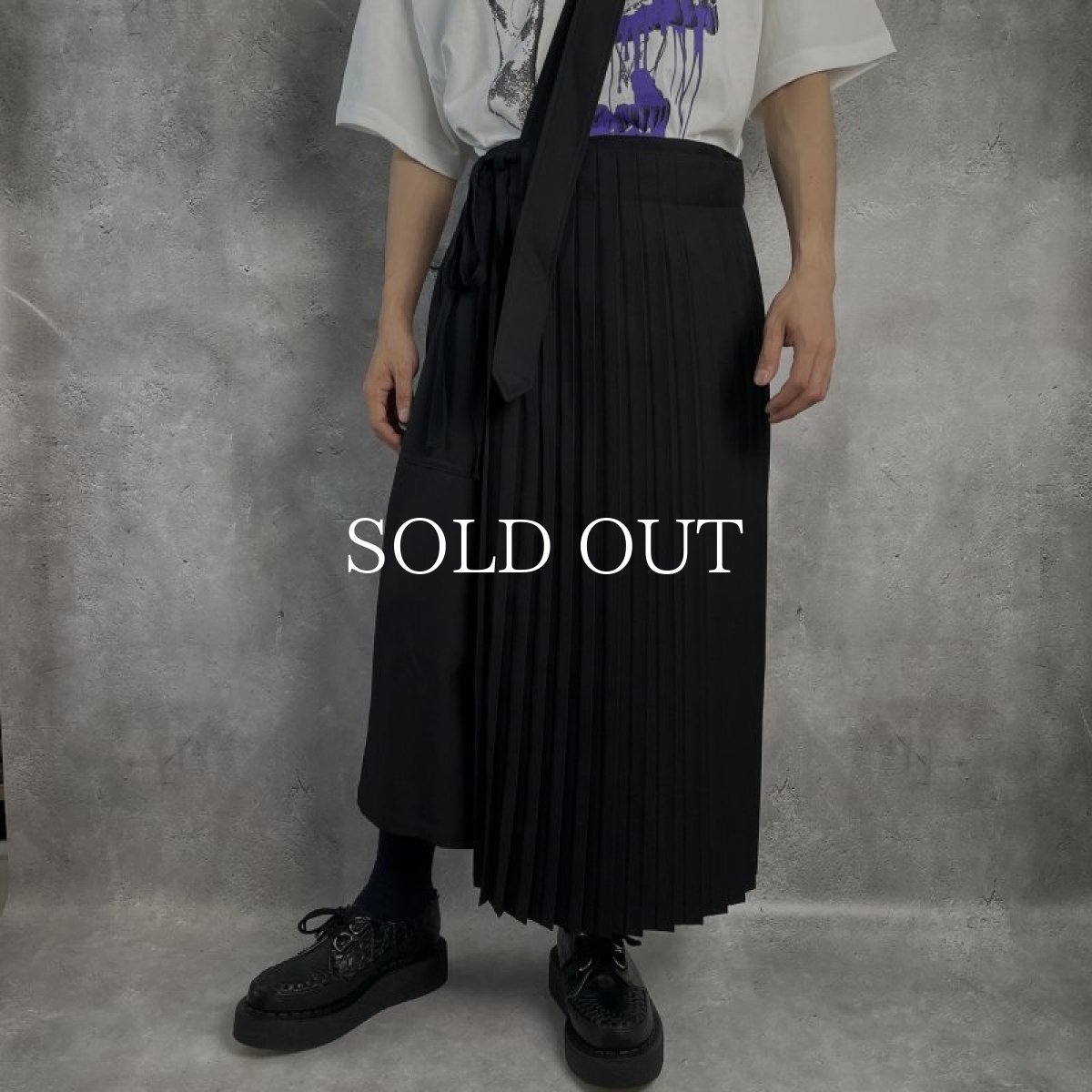 画像6: KIDILL  FOLD PLEATS PANTS POLYESTER TWILL (BLACK) (6)