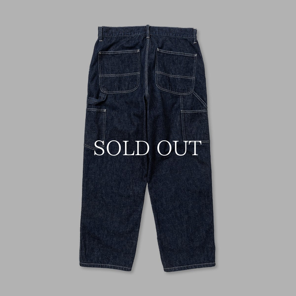 画像2: CALEE  VINTAGE REPRODUCT DENIM PAINTER PANTS <OW> (INDIGO BLUE) (2)