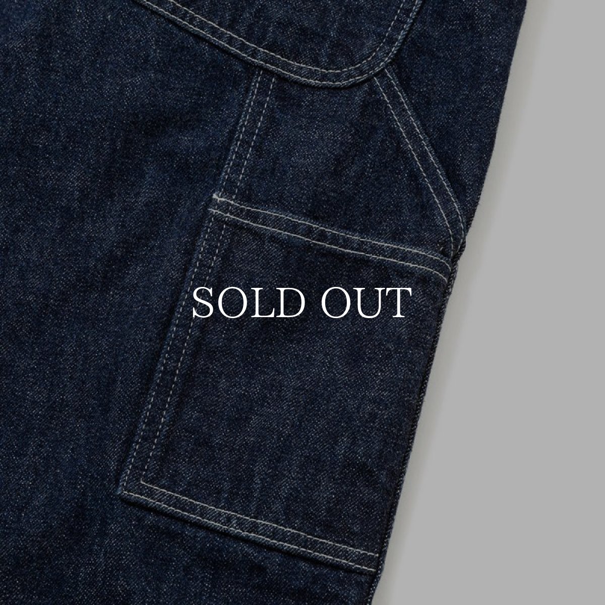 画像8: CALEE  VINTAGE REPRODUCT DENIM PAINTER PANTS <OW> (INDIGO BLUE) (8)