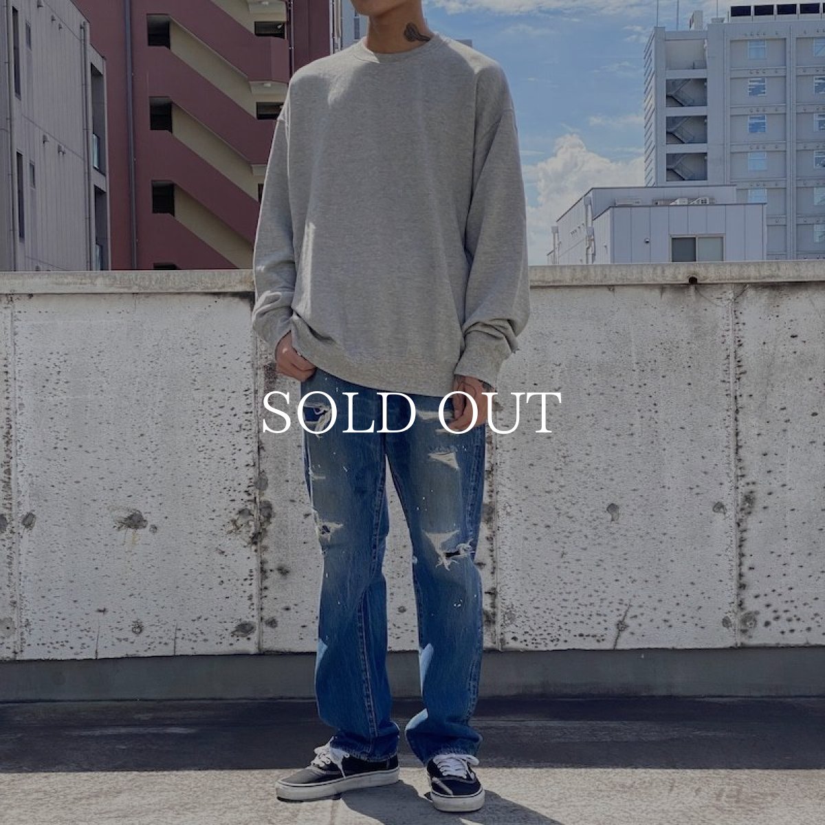 画像4: MINEDENIM  Basic Crewneck Sweat SH (BLK) (4)