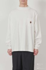 画像6: DIGAWEL  CRST Pocket Long Sleeve mock-turtle Tshirts (White) (6)