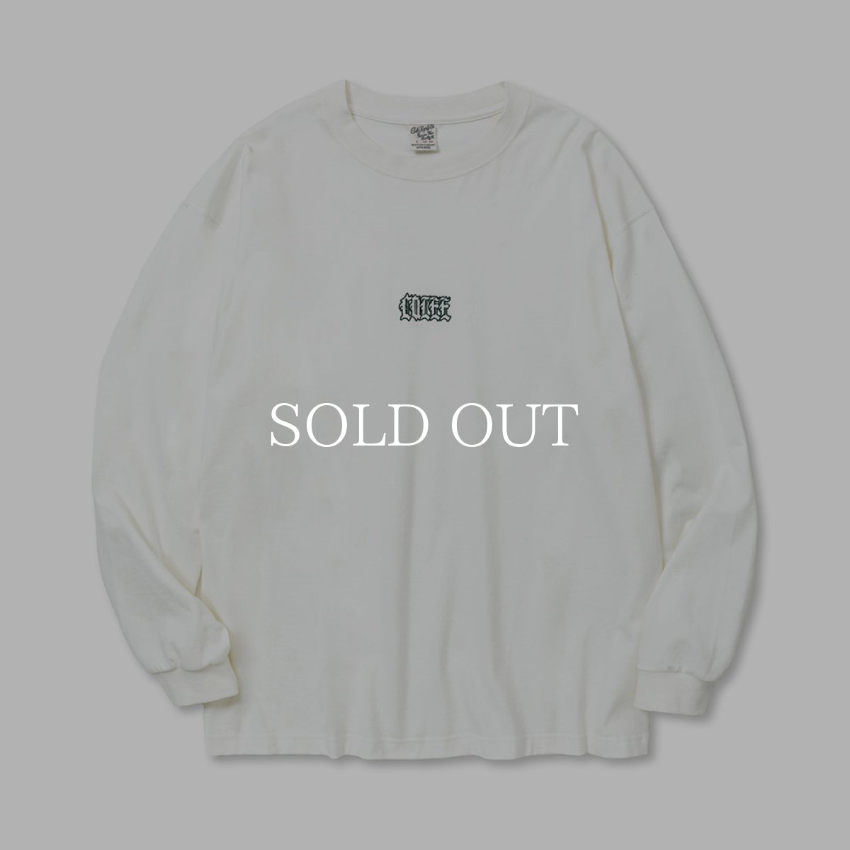 画像1: CALEE  CAL EMBROIDERY DROP SHOULDER L/S TEE (WHITE) (1)