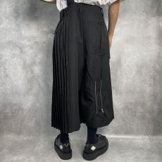 画像7: KIDILL  FOLD PLEATS PANTS POLYESTER TWILL (BLACK) (7)