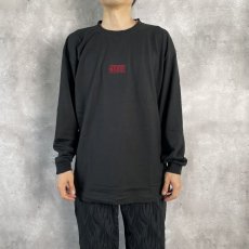 画像5: CALEE  CAL EMBROIDERY DROP SHOULDER L/S TEE (CHARCOAL) (5)