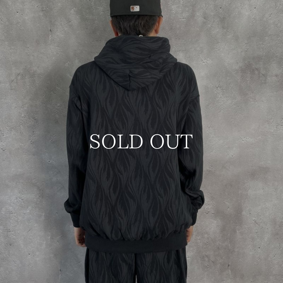 画像4: CALEE  FEATER PATTERN PULLOVER HD (BLACK) (4)