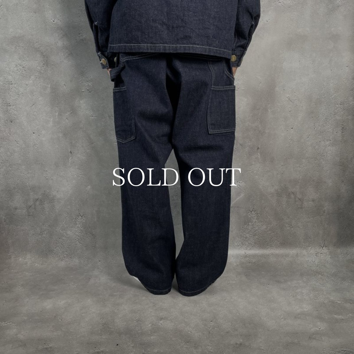 画像11: CALEE  VINTAGE REPRODUCT DENIM PAINTER PANTS <OW> (INDIGO BLUE) (11)