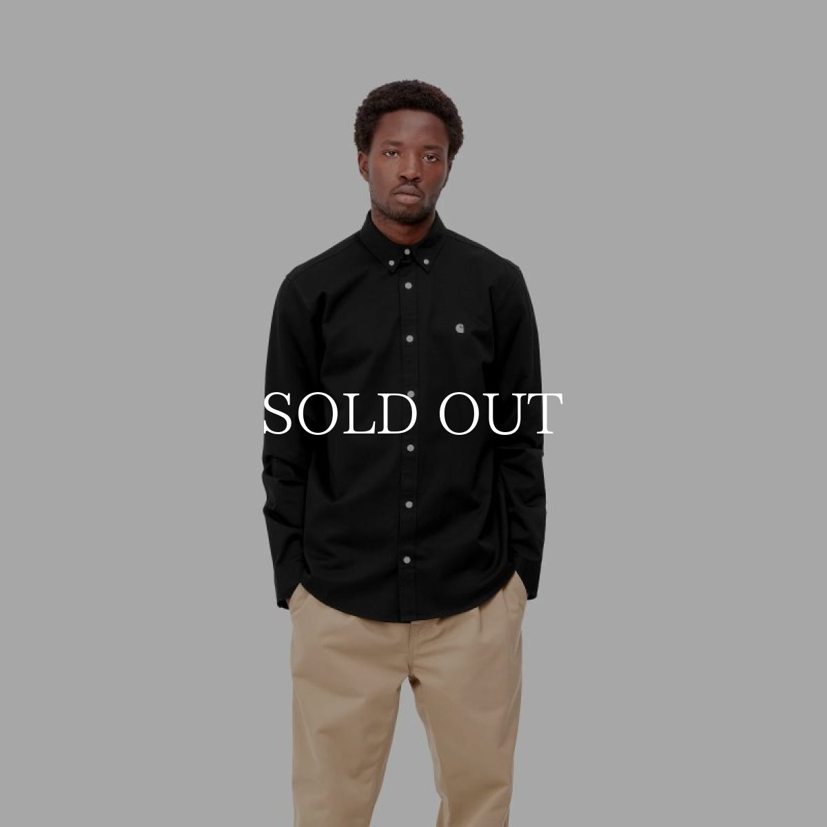画像3: CARHARTT WIP  L/S MADISON SHIRT (Black / Wax) (3)