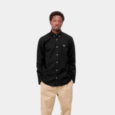 画像3: CARHARTT WIP  L/S MADISON SHIRT (Black / Wax) (3)