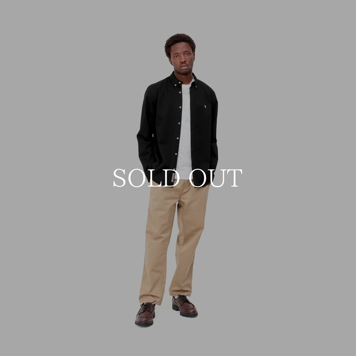 画像6: CARHARTT WIP  L/S MADISON SHIRT (Black / Wax) (6)