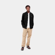 画像6: CARHARTT WIP  L/S MADISON SHIRT (Black / Wax) (6)