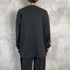 画像6: CALEE  CAL EMBROIDERY DROP SHOULDER L/S TEE (CHARCOAL) (6)