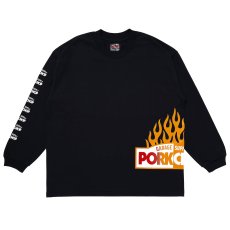 画像1: PORKCHOP GARAGE SUPPLY  FIRE BLOCK MULTI L/S TEE (BLACK) (1)