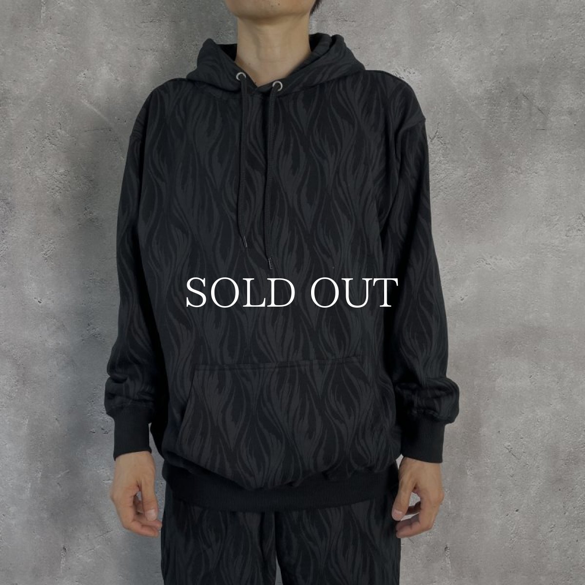 画像3: CALEE  FEATER PATTERN PULLOVER HD (BLACK) (3)