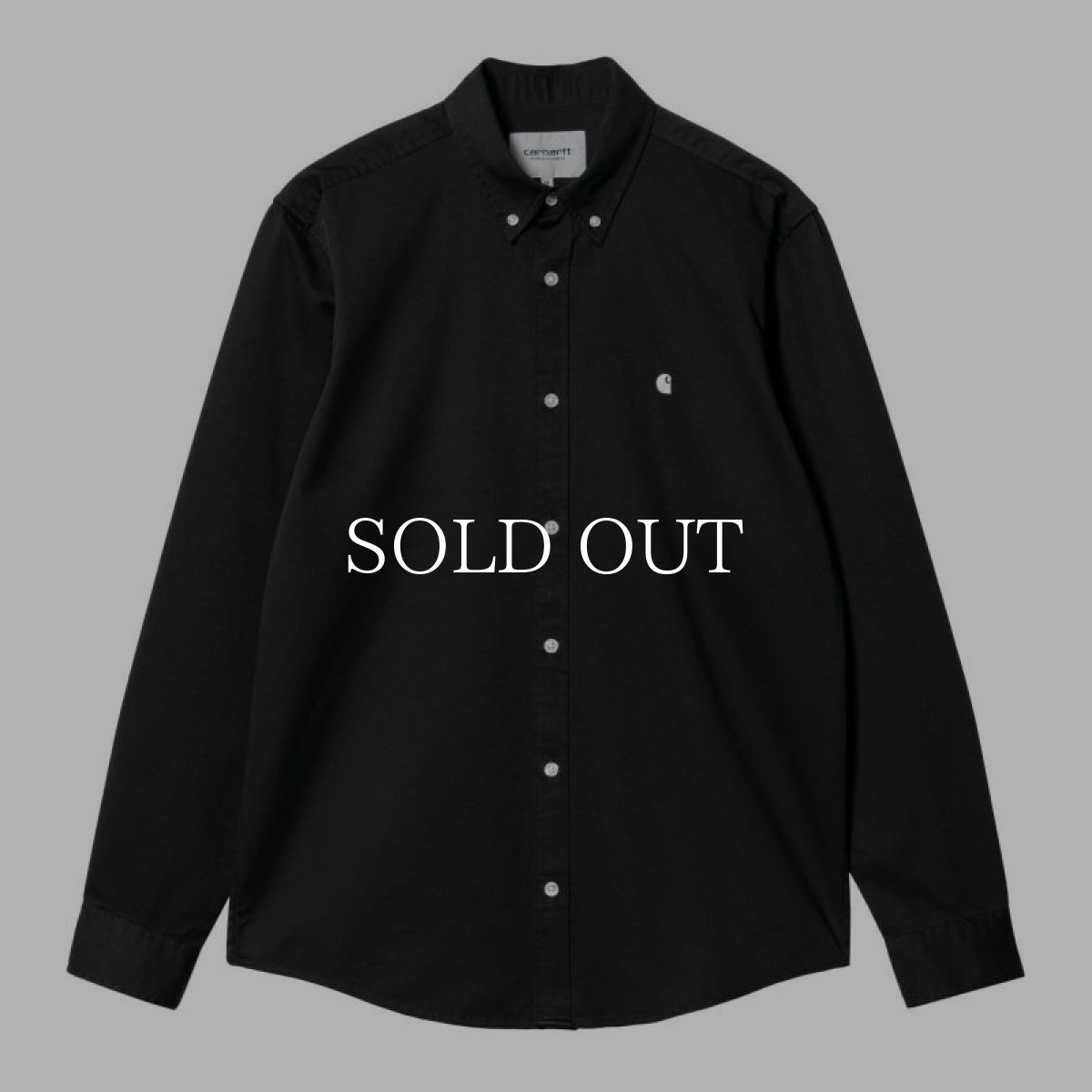 画像1: CARHARTT WIP  L/S MADISON SHIRT (Black / Wax) (1)