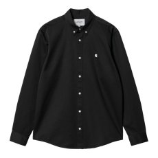 画像1: CARHARTT WIP  L/S MADISON SHIRT (Black / Wax) (1)