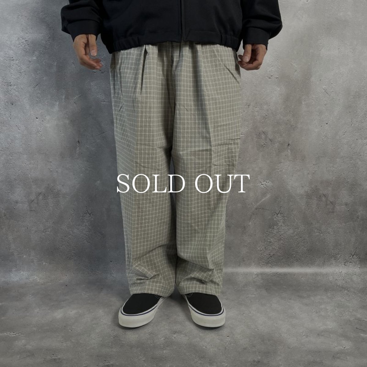 画像3: COOTIE   Check Weather Cloth 2 Tuck Easy Pants (Sax) (3)