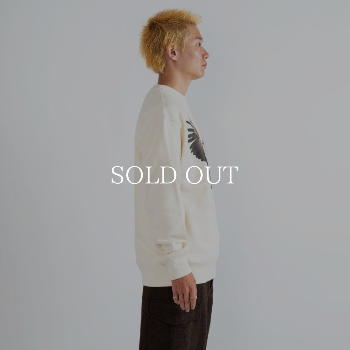 画像3: APPLEBUM  "Bald Eagle" Crew Sweat (Ivory) (3)