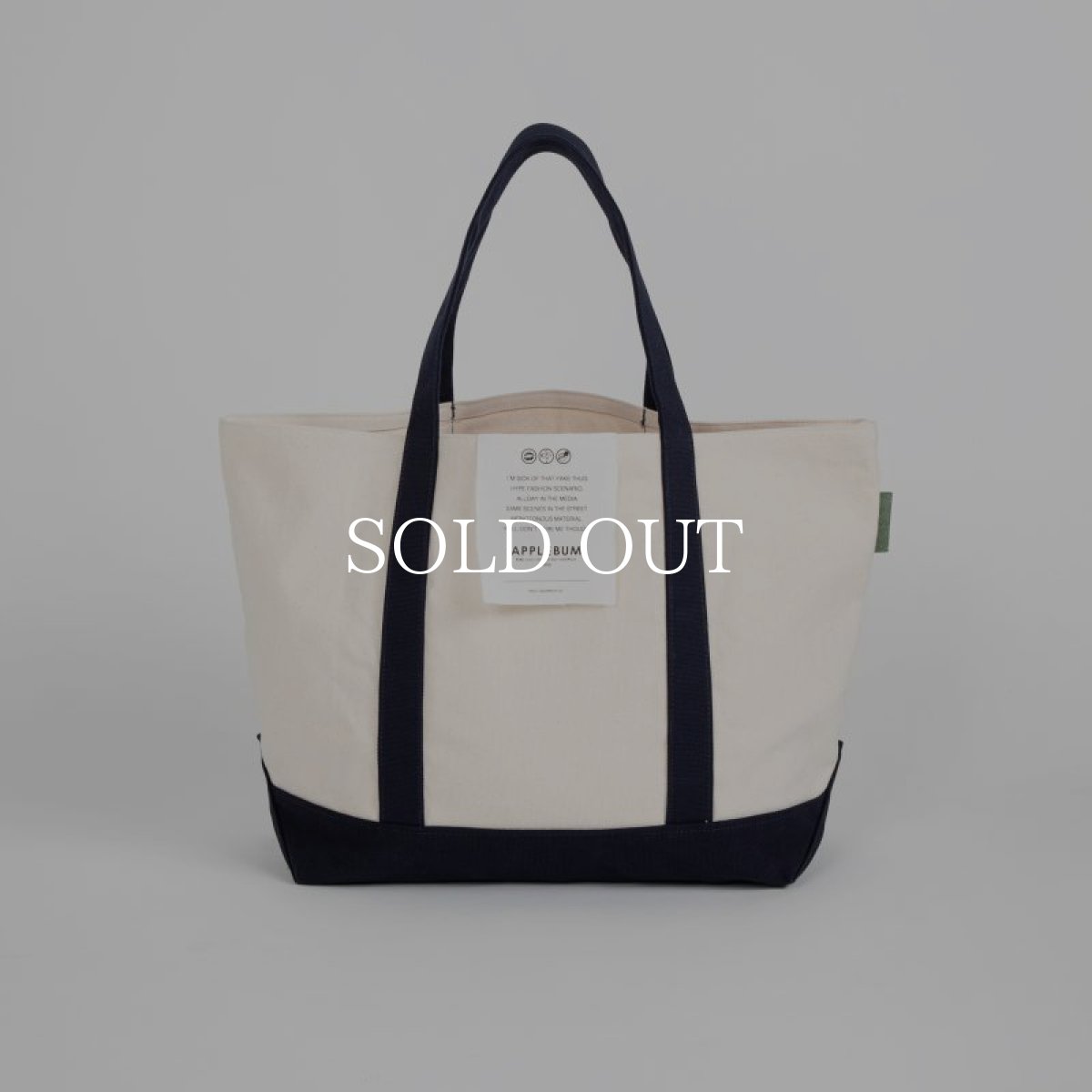 画像5: APPLEBUM  Logo Totebag (L) (Natural/Navy) (5)