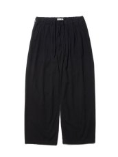画像1: COOTIE   Hard Twisted Yarn Twill 3 Tuck Wide Trousers (Black) (1)