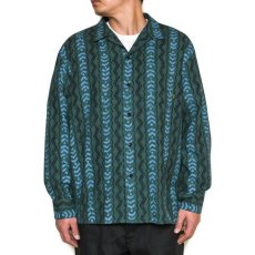 画像2: CALEE  ORIGINAL NATIVE PATTERN L/S SH (BLUE) (2)