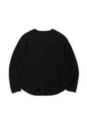 画像2: RADIALL  BIG WAFFLE - BOAT NECK T-SHIRT L/S (Black) (2)