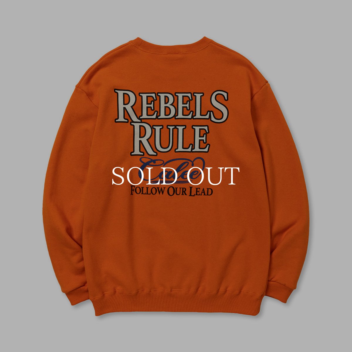 画像2: CALEE  "REBELS RULE" CREW NECK SW (ORANGE) (2)
