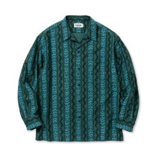 画像1: CALEE  ORIGINAL NATIVE PATTERN L/S SH (BLUE) (1)